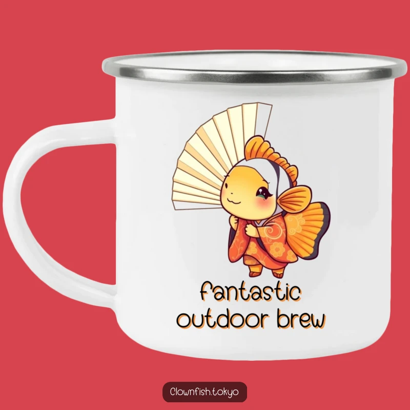 Funny Clownfish Kimono Camping Mug - Playful Outdoor Gift for Fish Lovers