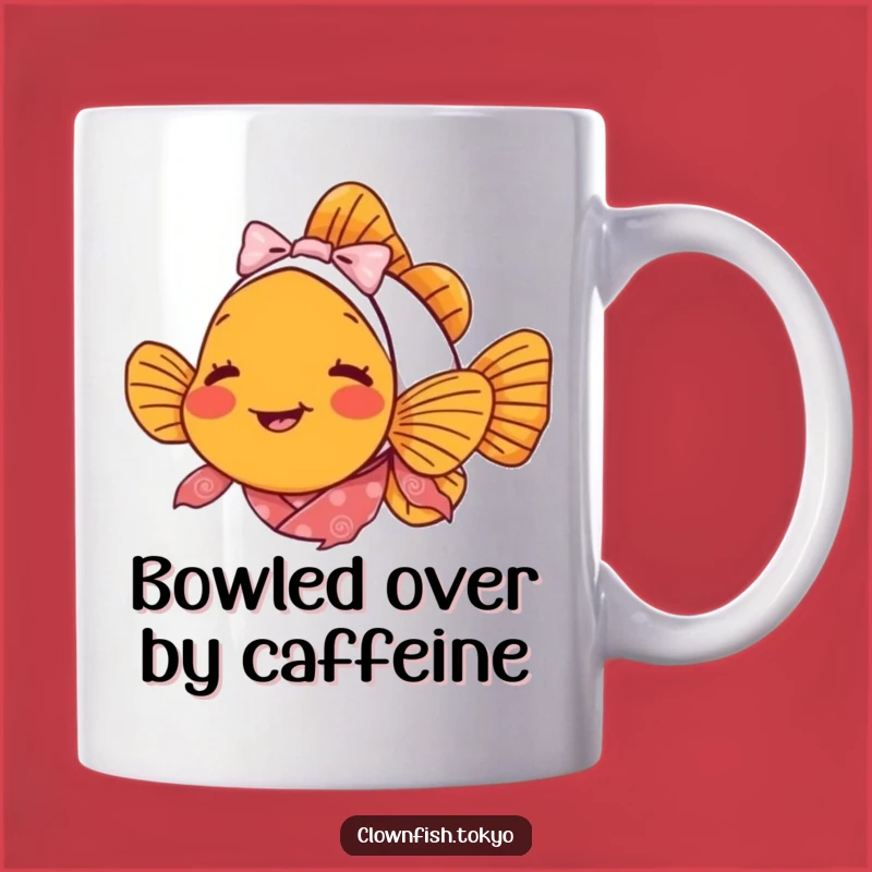 Funny Clownfish Bowing Mug - Delighted Fish Kimono Gift for Smiles