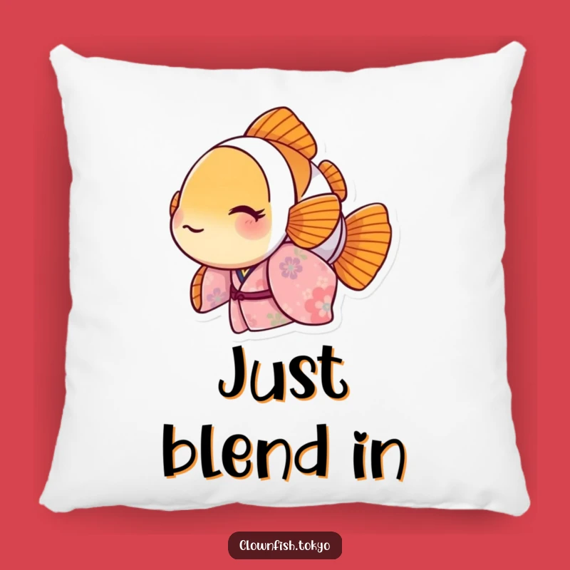 Funny Clownfish Kimono Pillow: Cozy Comfort with Playful Charm, Great Funny Gift
