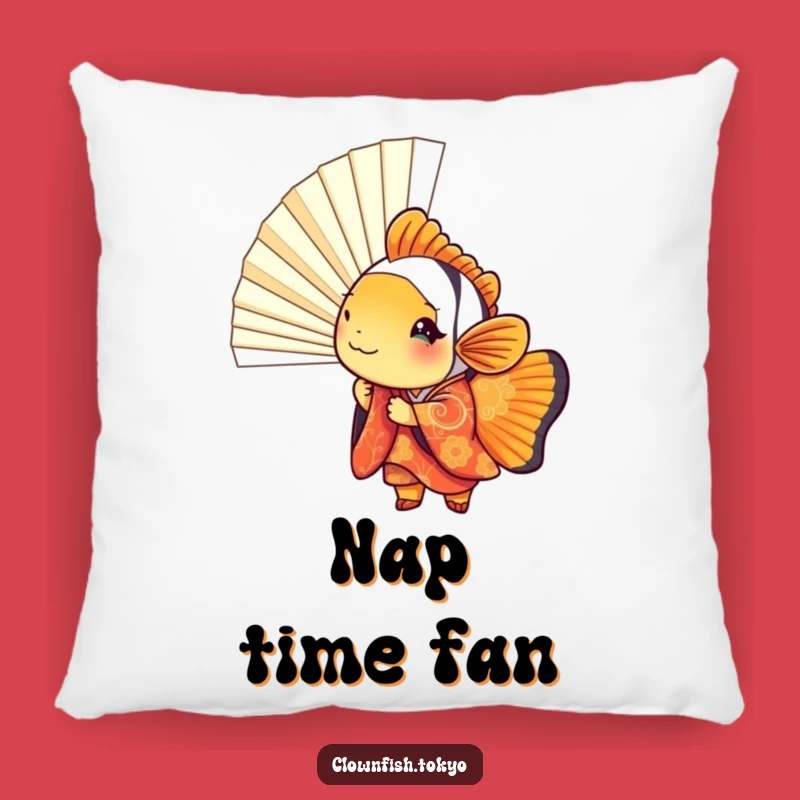 Funny Clownfish Kimono Pillow - Cozy Playful Fish Fan Accent Gift