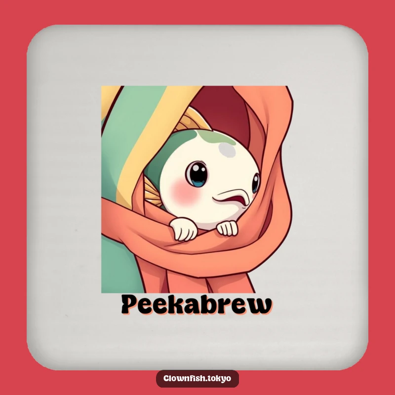 Funny Fish Obi Coaster: Protect Surfaces with Curious Fish from Silk, Gift