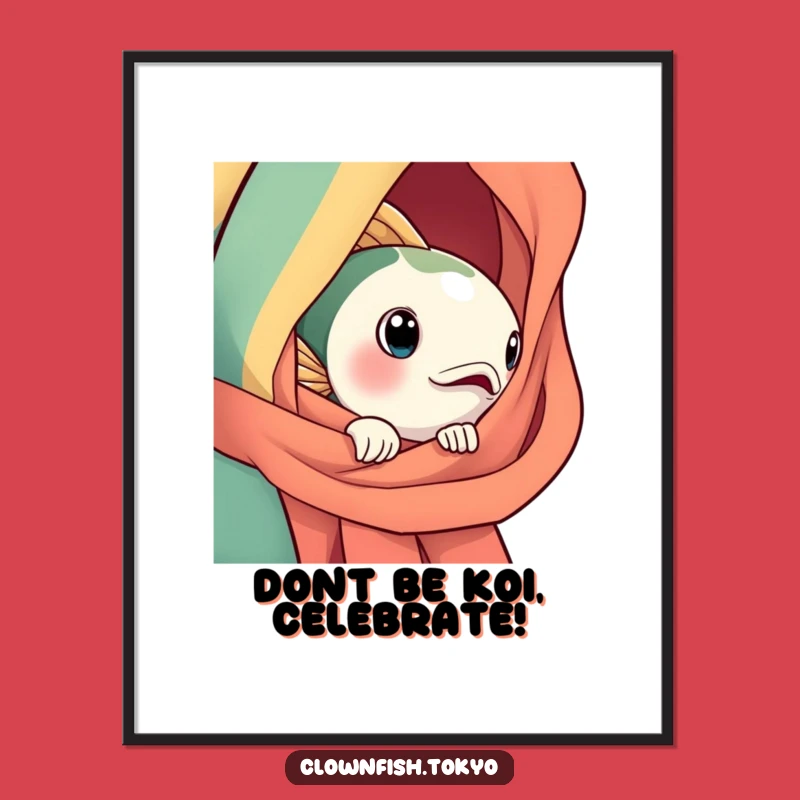 Free Printable Fish Wall Art: Curious Obi Peek Downloadable Art for Home