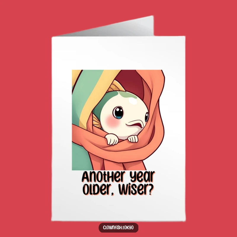 Free Printable Curious Fish Birthday Card: Obi Peek Fun Downloadable Gift