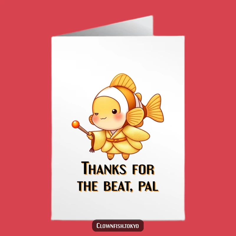 Free Printable Clownfish Thank You Card: Golden Kimono Beat Downloadable Gift