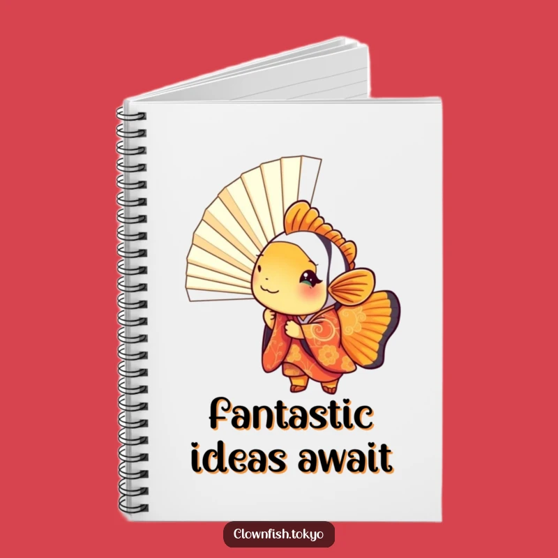 Funny Clownfish Kimono Notebook - Playful Journal for Fish Fans