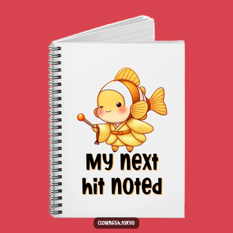 Funny Clownfish Golden Kimono Notebook: Compose Your Ideas with Humor, Perfect Funny Gift