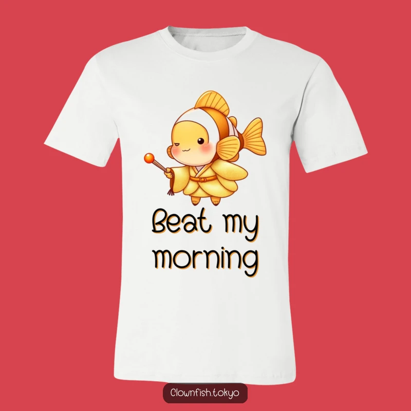 Funny Clownfish Golden Kimono T-Shirt: Musical Character Tee, Awesome Funny Gift