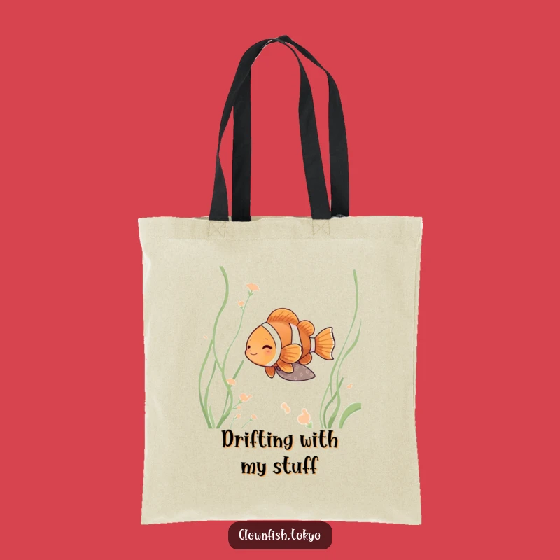 Funny Clownfish Zen Tote Bag - Serene Kimono Fish Carryall Gift